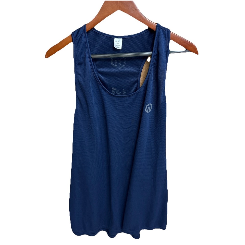 NELEUS Dry Fit Logo Muscle Mesh‎ Tank Top Mens Gym Workout Black Size Medium